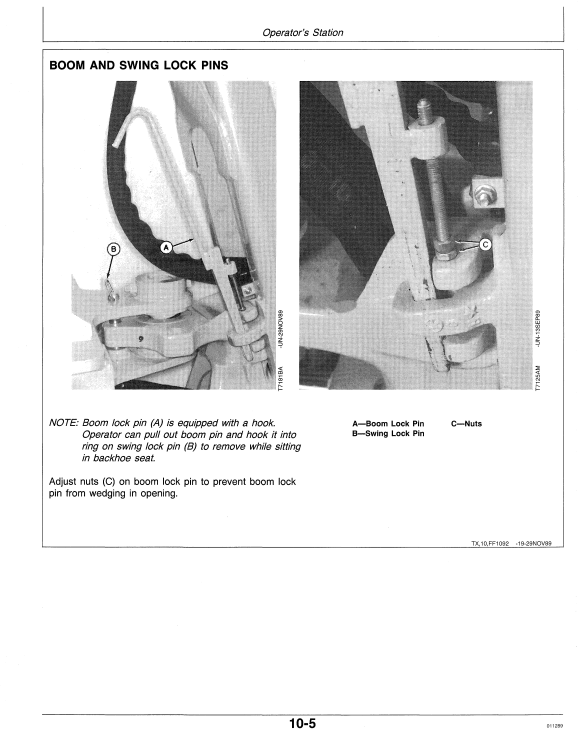 JOHN DEERE 315C SIDESHIFT BACKHOE LOADER OPERATOR MANUAL OMT133422