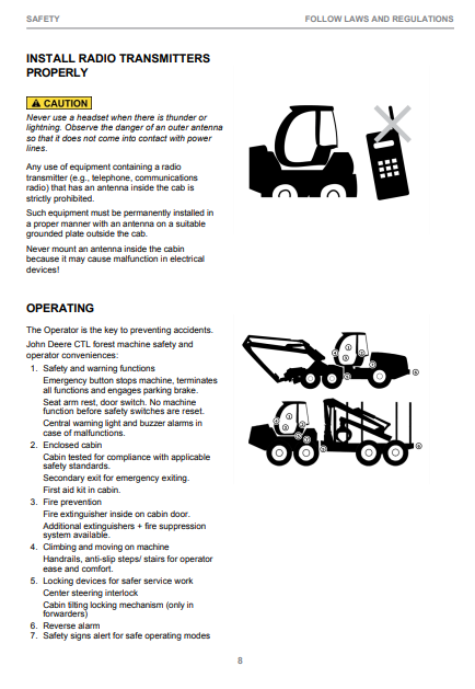 JOHN DEERE 1110E / 1210E / 1510E TIER 2 (IT4- PLATFORM) OPERATOR MANUAL F682270