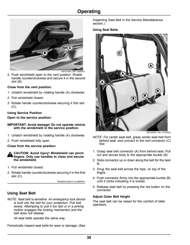 JOHN DEERE XUV835E, XUV835M, XUV835R GATOR™ UTILITY VEHICLES OPERATOR MANUAL OMUC35384