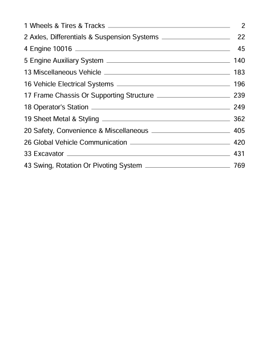 JOHN DEERE 225D EXCAVATOR PARTS CATALOG MANUAL PC10016