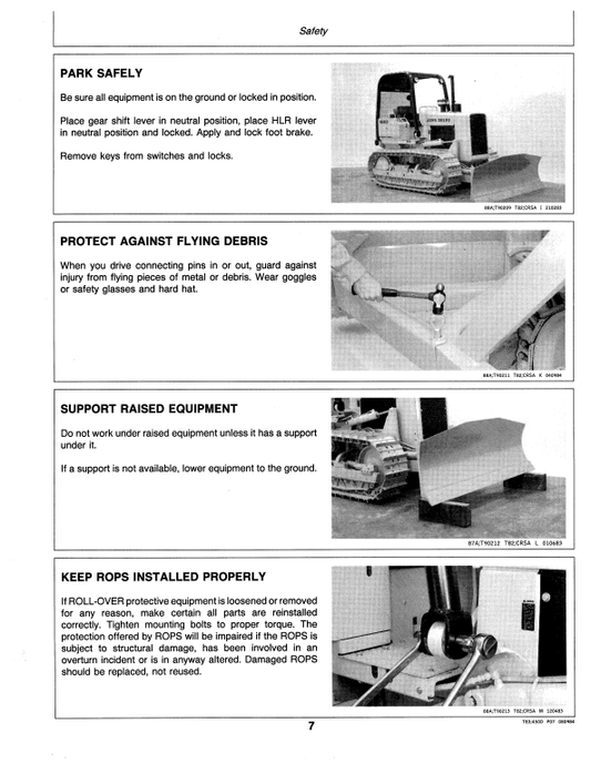 JOHN DEERE 450D CRAWLER BULLDOZER OPERATOR MANUAL OMT80145