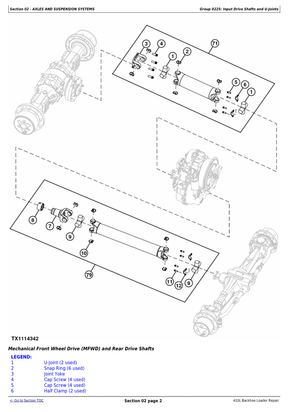 JOHN DEERE 410L BACKHOE LOADER REPAIR TECHNICAL MANUAL TM13306X19