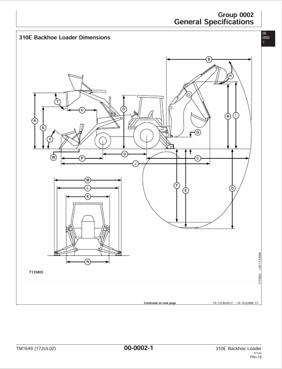 JOHN DEERE 310E BACKHOE LOADER TECHNICAL SERVICE REPAIR MANUAL TM1649