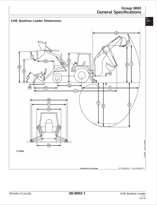JOHN DEERE 310E BACKHOE LOADER TECHNICAL SERVICE REPAIR MANUAL TM1649