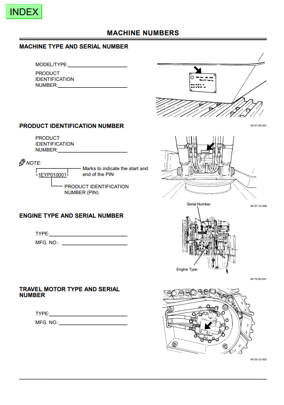 HITACHI ZAXIS 110 EXCAVATOR OPERATOR MANUAL EM1EY12