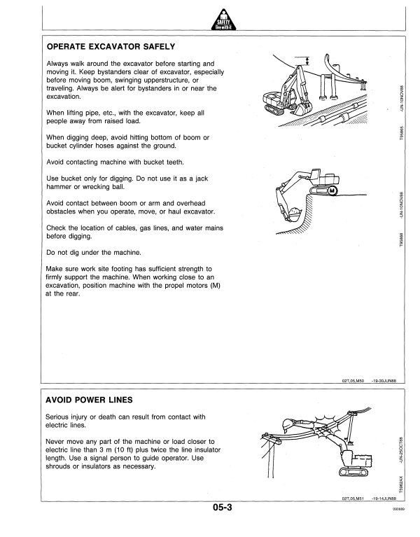 JOHN DEERE 790D, 790D-LC EXCAVATOR OPERATOR MANUAL OMT116712