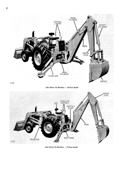JOHN DEERE 92 BACKHOE OPERATOR MANUAL OMU40451