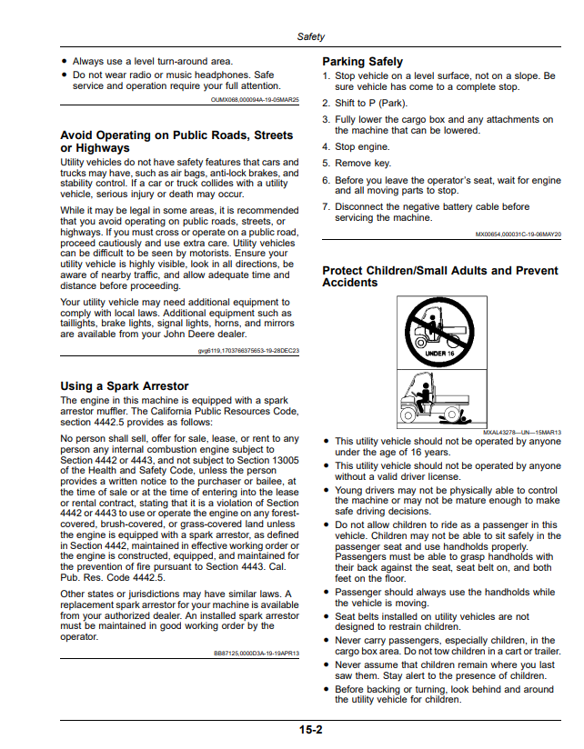 JOHN DEERE XUV560E, XUV560E S4 GATOR™ UTILITY VEHICLES OPERATOR MANUAL OMUC42282