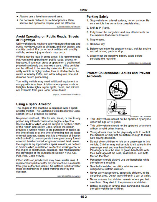 JOHN DEERE XUV560E, XUV560E S4 GATOR™ UTILITY VEHICLES OPERATOR MANUAL OMUC42282