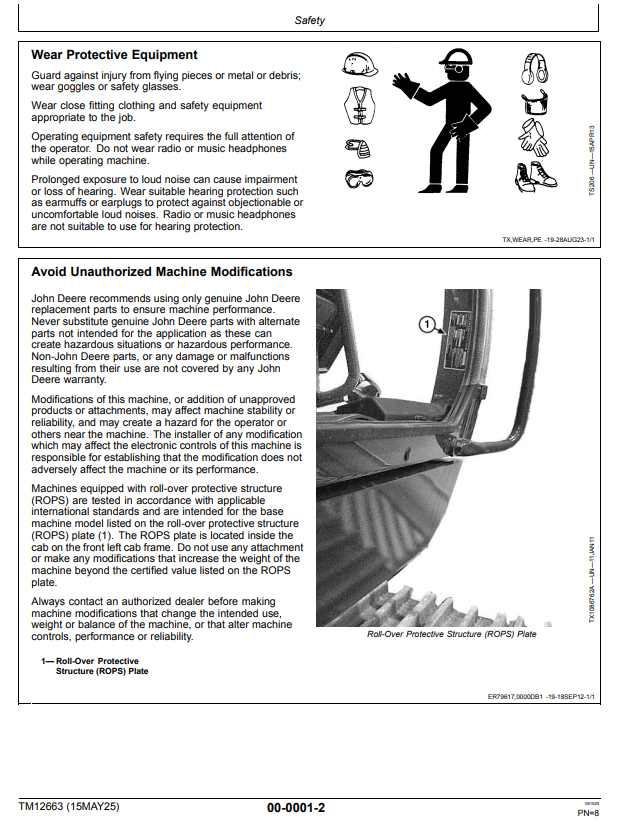 JOHN DEERE 245GLC EXCAVATOR REPAIR TECHNICAL MANUAL TM12663
