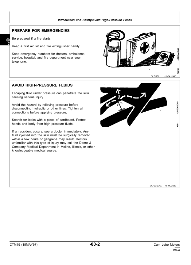 JOHN DEERE CAM LOBE MOTOR COMPONENT TECHNICAL SERVICE REPAIR MANUAL CTM19