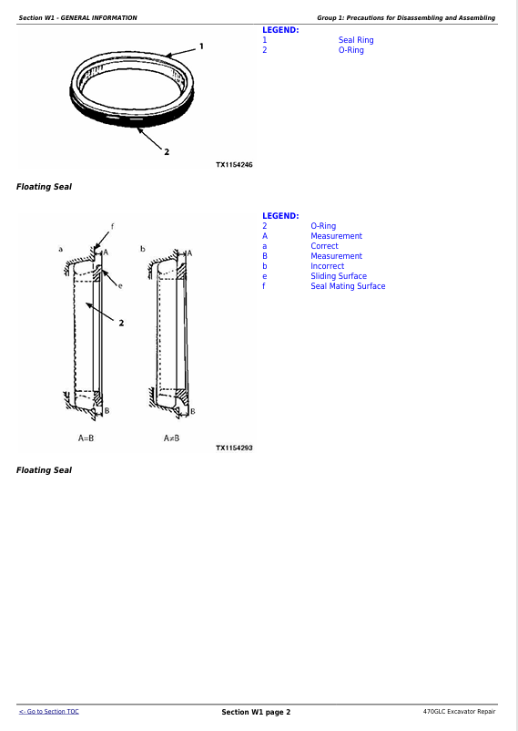 JOHN DEERE 470GLC EXCAVATOR REPAIR TECHNICAL MANUAL TM13174X19