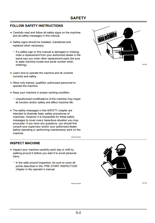 HITACHI ZAXIS 450LC-3, 650LC-3, 850LC-3 HYDRAULIC EXCAVATOR OPERATOR MANUAL EM1J3NACW11