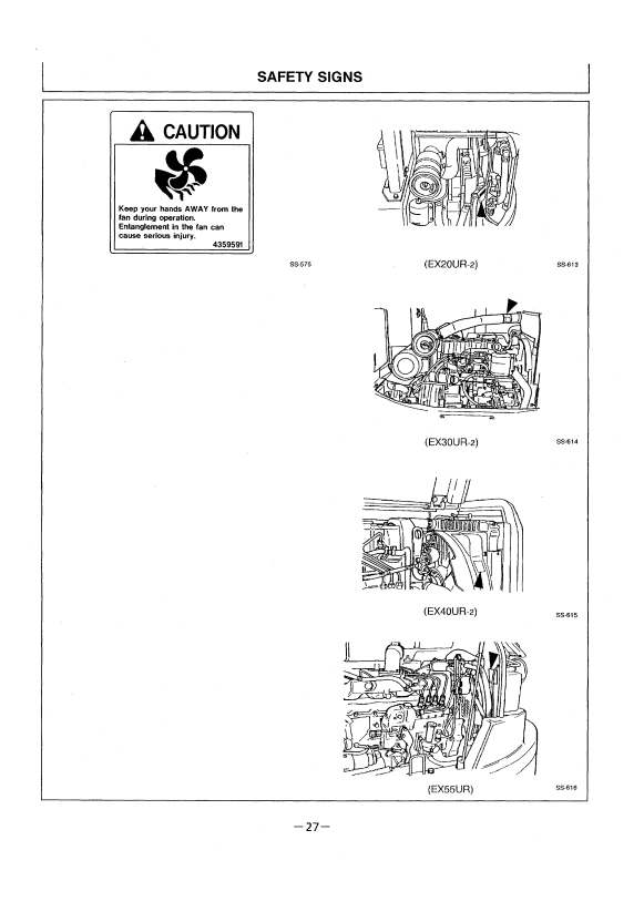 HITACHI EX20UR-2, EX30UR-3, EX40UR-2, EX55UR EXCAVATOR OPERATOR MANUAL EMBG11
