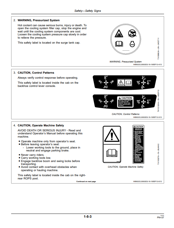 JOHN DEERE 325K BACKHOE LOADER OPERATOR MANUAL OMT304358
