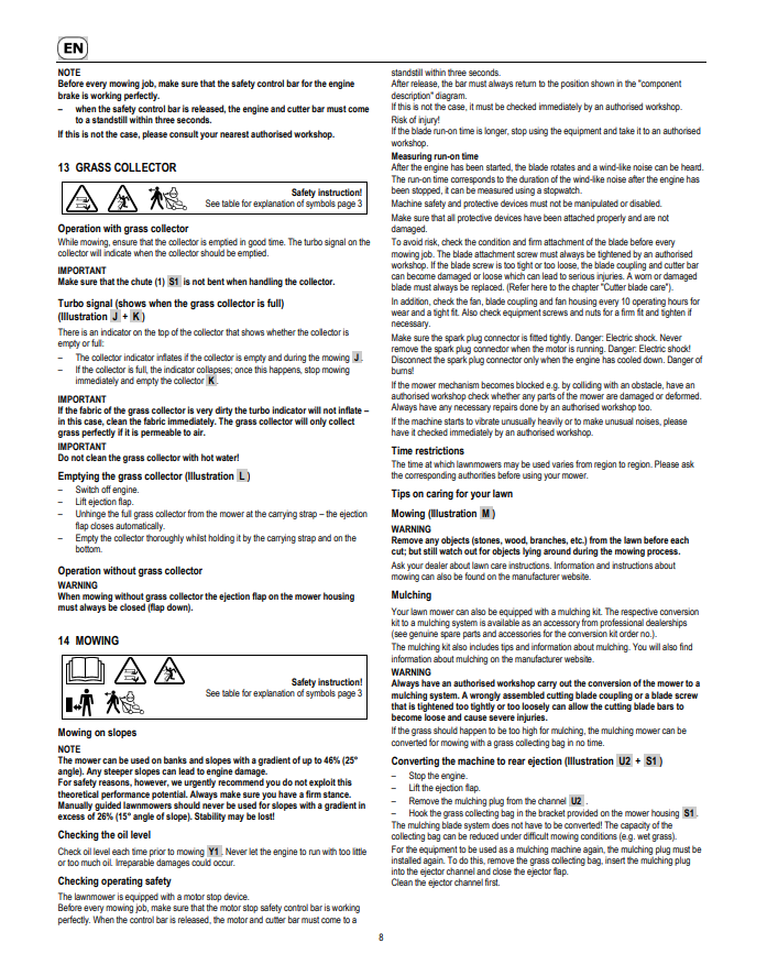 JOHN DEERE 40-SPIRIT RS (SA201319), 40-SPIRIT (SA201219), R40 (SA206219) LAWN MOWERS OPERATOR MANUAL SAU16195