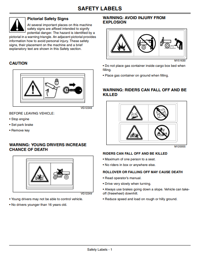 JOHN DEERE GATOR™ UTILITY VEHICLE XUV 4X4 DIESEL OPERATOR MANUAL OMM158860