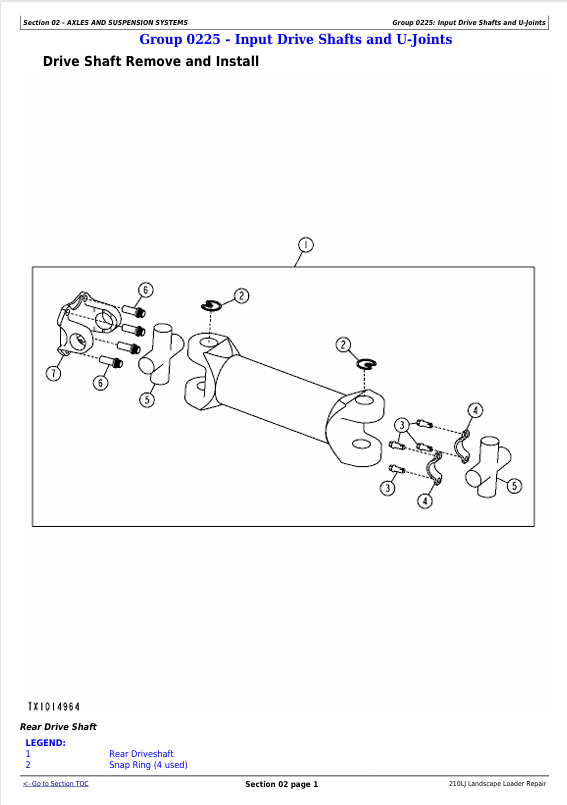 JOHN DEERE 210LJ LANDSCAPE LOADER REPAIR TECHNICAL MANUAL TM10731