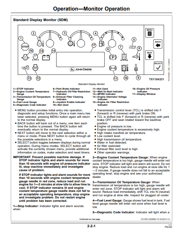 JOHN DEERE 310SK BACKHOE LOADER OPERATOR MANUAL OMT305678