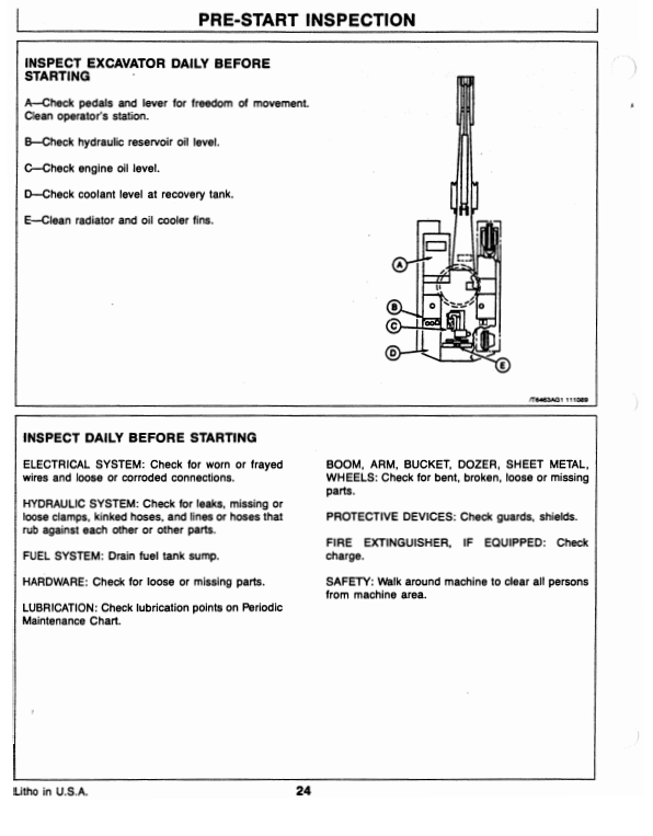 JOHN DEERE 690DR EXCAVATOR WITH ALL TERRAIN WHEELED UNDERCARRIAGE OPERATOR MANUAL OMT124550