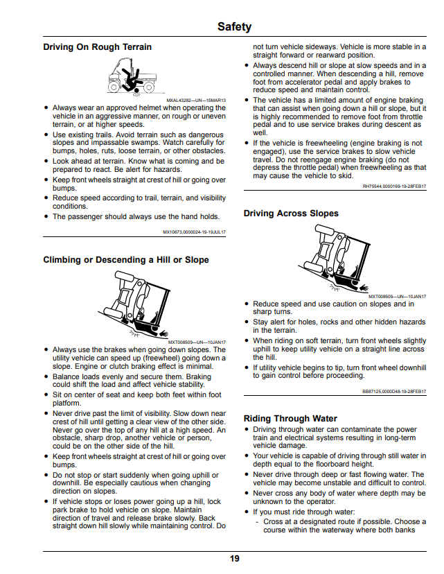 JOHN DEERE XUV855M S4 GATOR™ UTILITY VEHICLE OPERATOR MANUAL OMUC19618