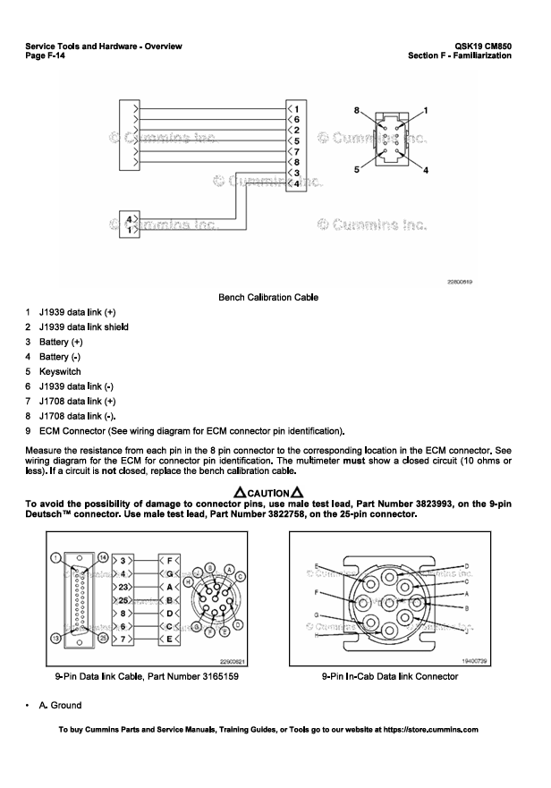 JOHN DEERE CUMMIN ENGINE QSK19 CM850, 4021493-VOL1 REPAIR MANUAL