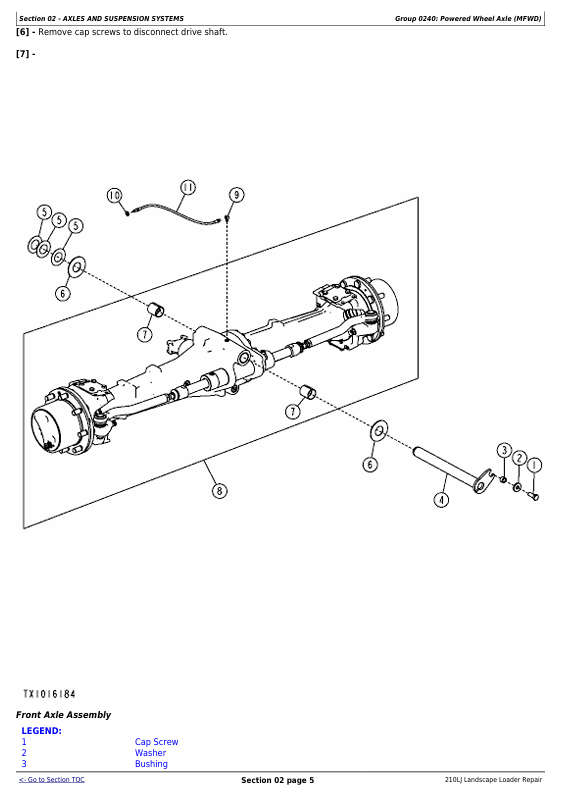 JOHN DEERE 210LJ LANDSCAPE LOADER REPAIR TECHNICAL MANUAL TM10731