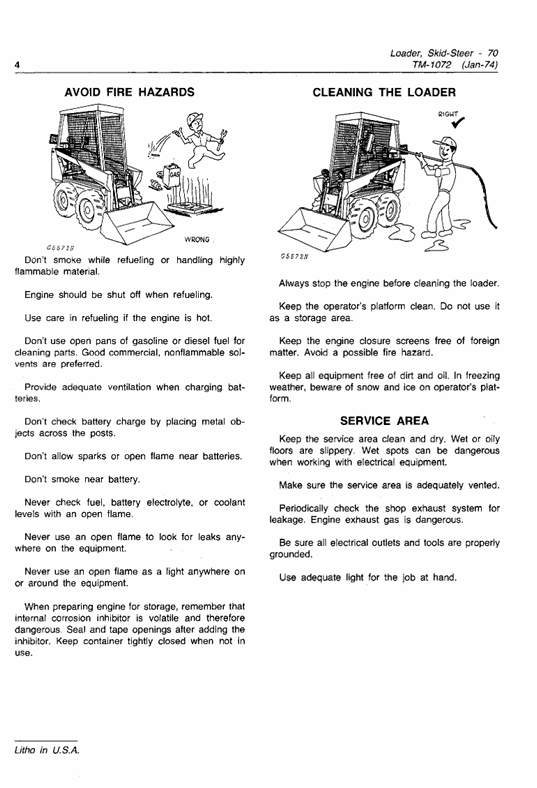 JOHN DEERE 70 SKID STEER LOADER TECHNICAL REPAIR MANUAL TM1072