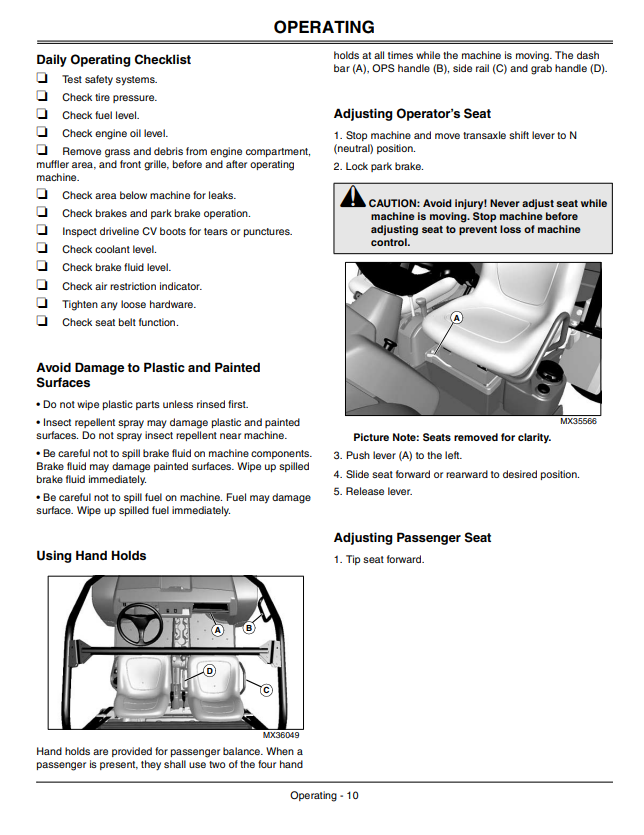 JOHN DEERE GATOR™ UTILITY VEHICLE XUV 4X4 DIESEL OPERATOR MANUAL OMM158860