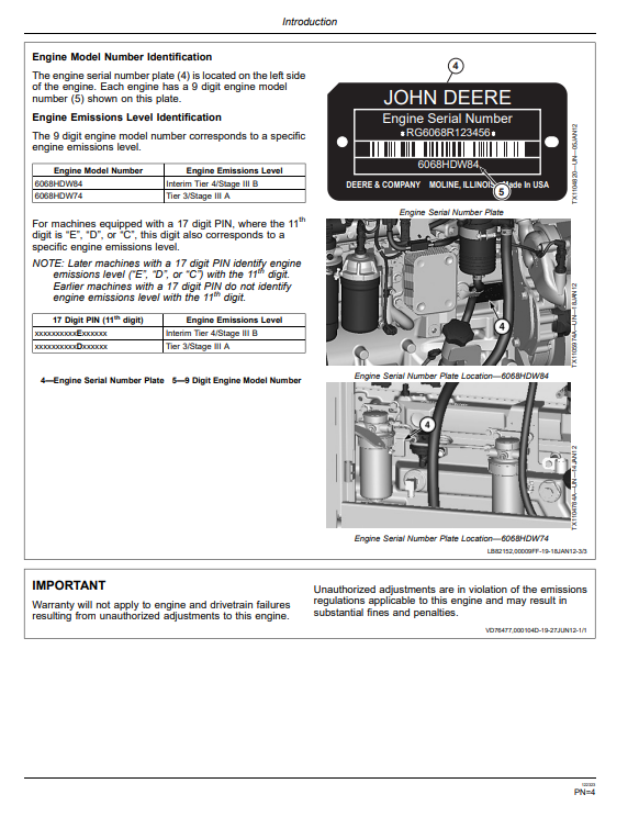 JOHN DEERE 524K 4WD LOADER OPERATOR MANUAL OMT275691
