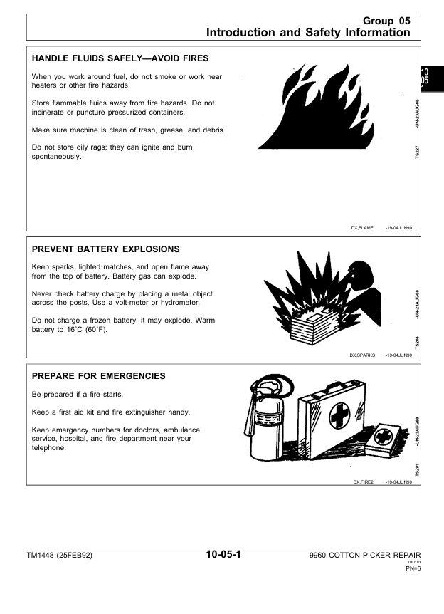 JOHN DEERE 9960 COTTON PICKER REPAIR MANUAL TM1448