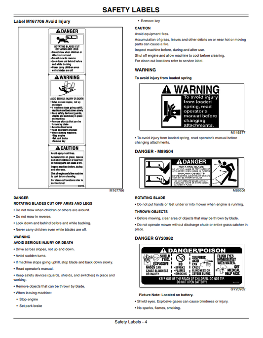 JOHN DEERE Z235, Z255 EZTRAK OPERATOR MANUAL OMM166319