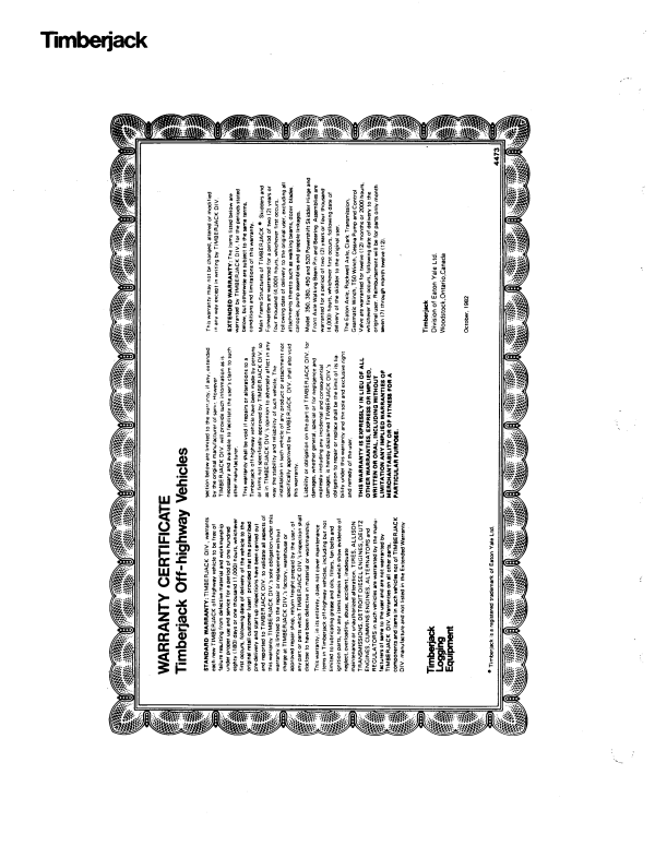 JOHN DEERE TIMBERJACK 450 SKIDDER OPERATOR MANUAL 8044710