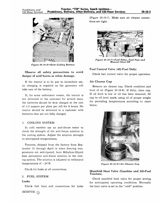 JOHN DEERE 720 SERIES SPARK IGNITION TRACTOR SERVICE MANUAL SM2025