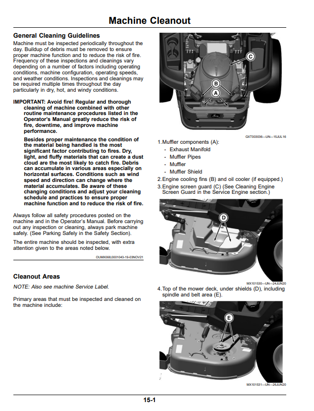 JOHN DEERE RESIDENTIAL ZTRAK Z515E, Z530M, AND Z545R OPERATOR MANUAL OMUC44854E