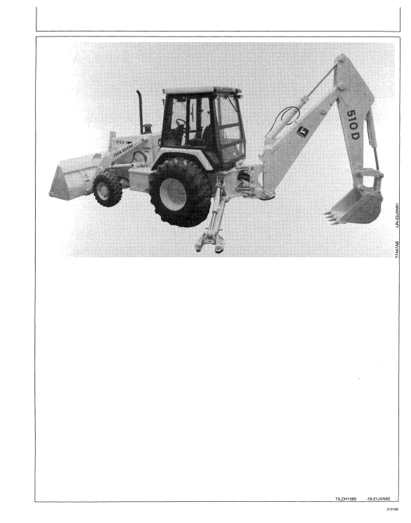 JOHN DEERE 410D AND 510D BACKHOE LOADER OPERATOR MANUAL OMT143669