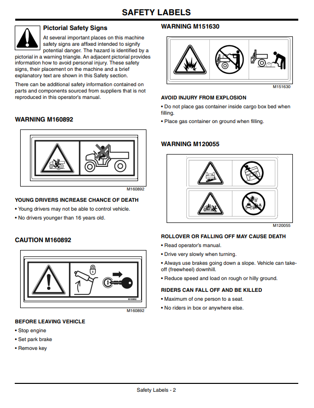 JOHN DEERE GATOR™ UTILITY VEHICLE XUV 850D OPERATOR MANUAL OMM162658
