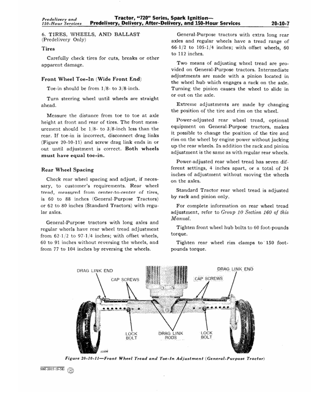 JOHN DEERE 720 SERIES SPARK IGNITION TRACTOR SERVICE MANUAL SM2025
