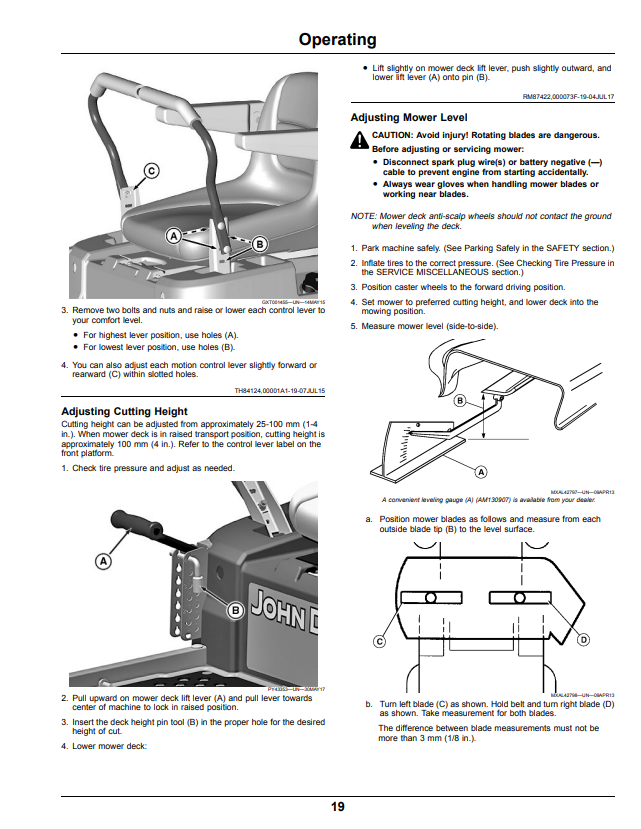 JOHN DEERE Z335E, Z335M, Z345M, Z345R, Z355E, Z355R, Z375R, Z300 SERIES ZTRAK™ OPERATOR MANUAL OMUC13761