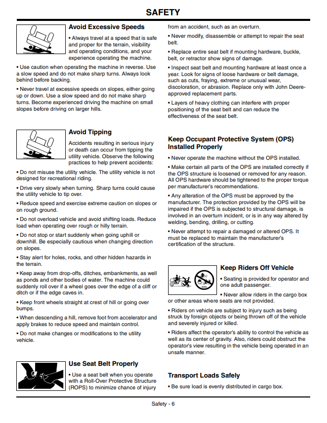 JOHN DEERE GATOR™ UTILITY VEHICLE XUV 850D OPERATOR MANUAL OMM162658