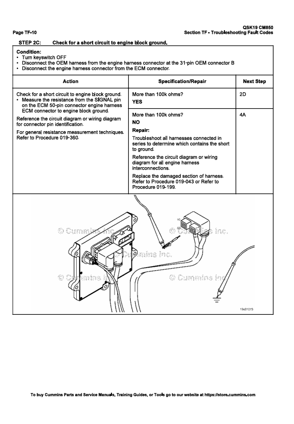 JOHN DEERE CUMMIN ENGINE QSK19 CM850 4021493-VOL1, 4021493-VOL2 REPAIR MANUAL
