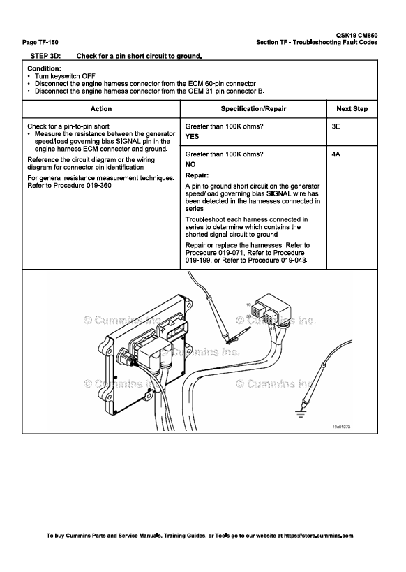 JOHN DEERE CUMMIN ENGINE QSK19 CM850 4021493-VOL1, 4021493-VOL2 REPAIR MANUAL