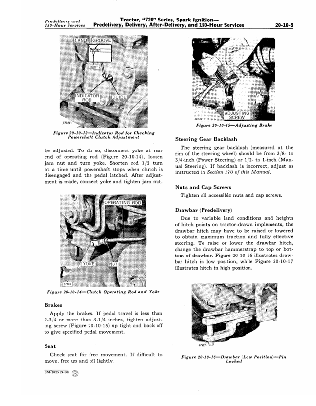 JOHN DEERE 720 SERIES SPARK IGNITION TRACTOR SERVICE MANUAL SM2025