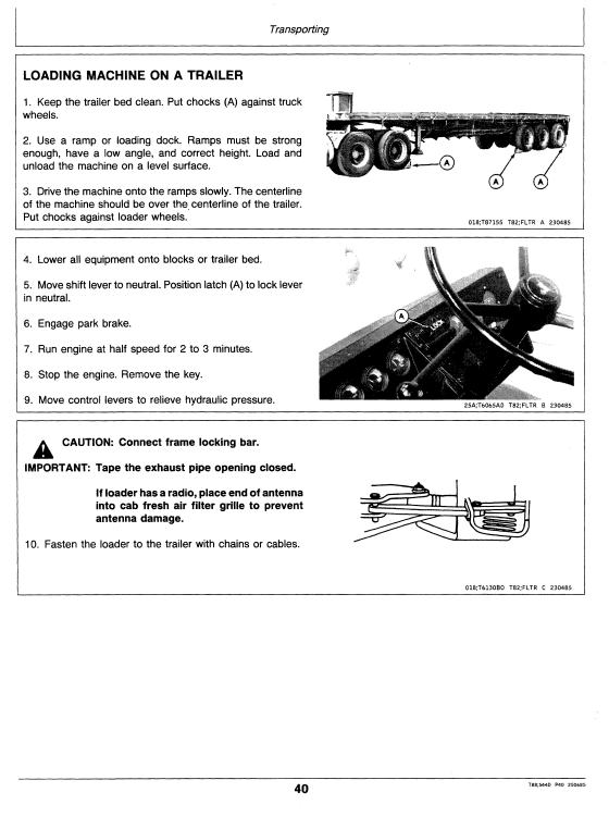 JOHN DEERE 544D LOADER OPERATOR MANUAL OMT81876