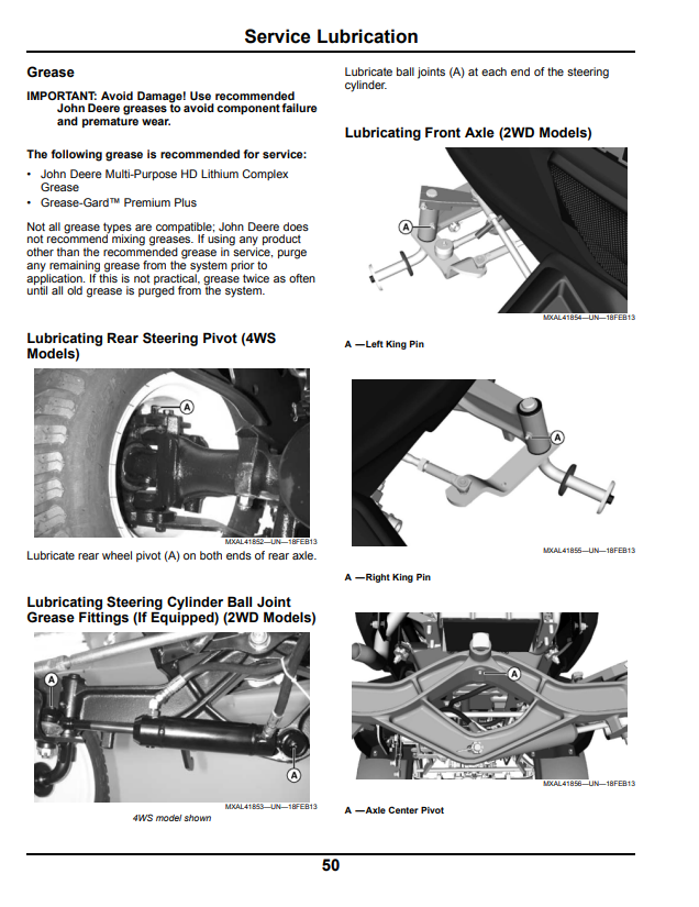 JOHN DEERE X710, X730, X734, X738, X739 TRACTOR OPERATOR MANUAL OMM175434