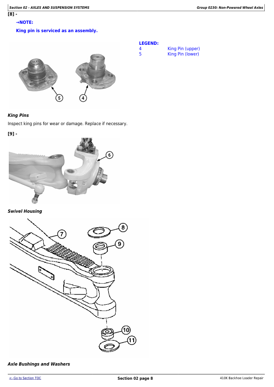 JOHN DEERE 410K BACKHOE LOADER IT4S3B REPAIR TECHNICAL MANUAL TM12494
