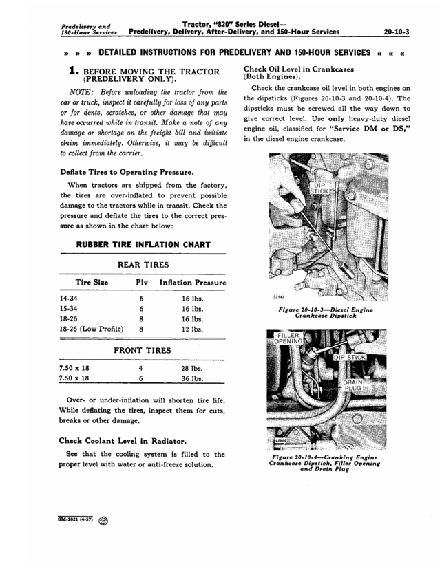 JOHN DEERE 820 SERIES DIESEL TRACTOR SERVICE MANUAL SM2021