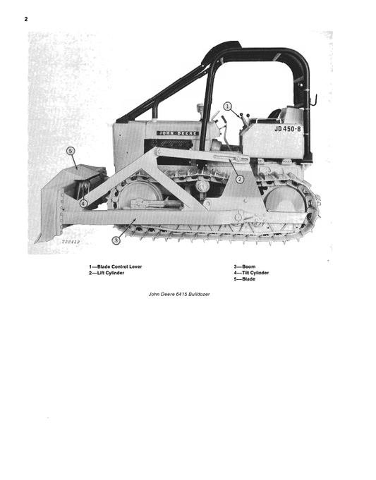 JOHN DEERE 6415 BULLDOZER FOR JD450-B CRAWLER OPERATOR MANUAL OMT40195