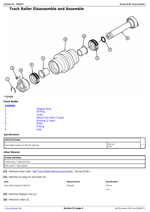 JOHN DEERE 60G COMPACT EXCAVATOR REPAIR TECHNICAL MANUAL TM12882