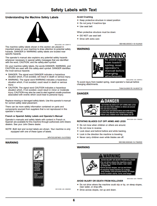 JOHN DEERE Z515E, Z530M, Z530R, AND Z545R Z500 SERIES ZTRAK™ OPERATOR MANUAL OMUC28763
